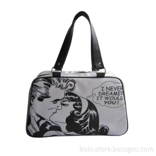 Unique Printed Logo PVC Handbag in Medium Size, Various Colors/Sizes are Available